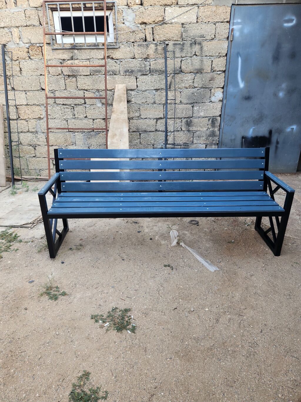Metall karkaslı bağ skamyası - Material: qalın divarlı metal profil — Skamyalər, Bakı (3)