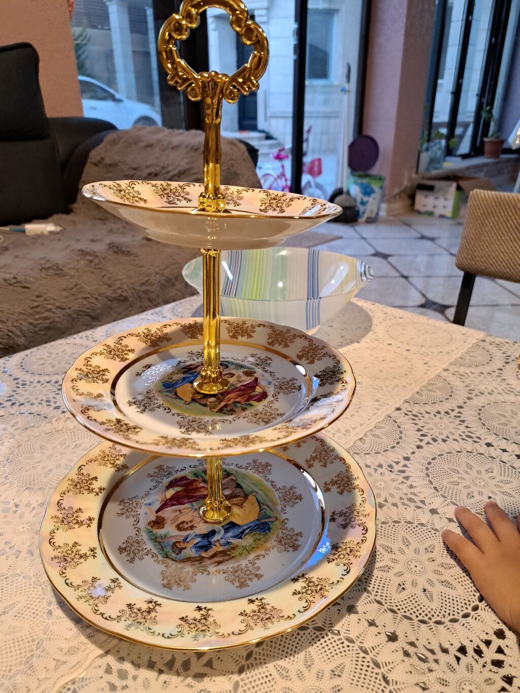 Tort və şiriniyyat qabı, rəng - Ağ, Farfor — Mallar, Masazır (3)