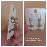 Xuping Jewelry — alma və dəniz ulduzu temalı sırğa dəsti (2 cüt) — Серьги