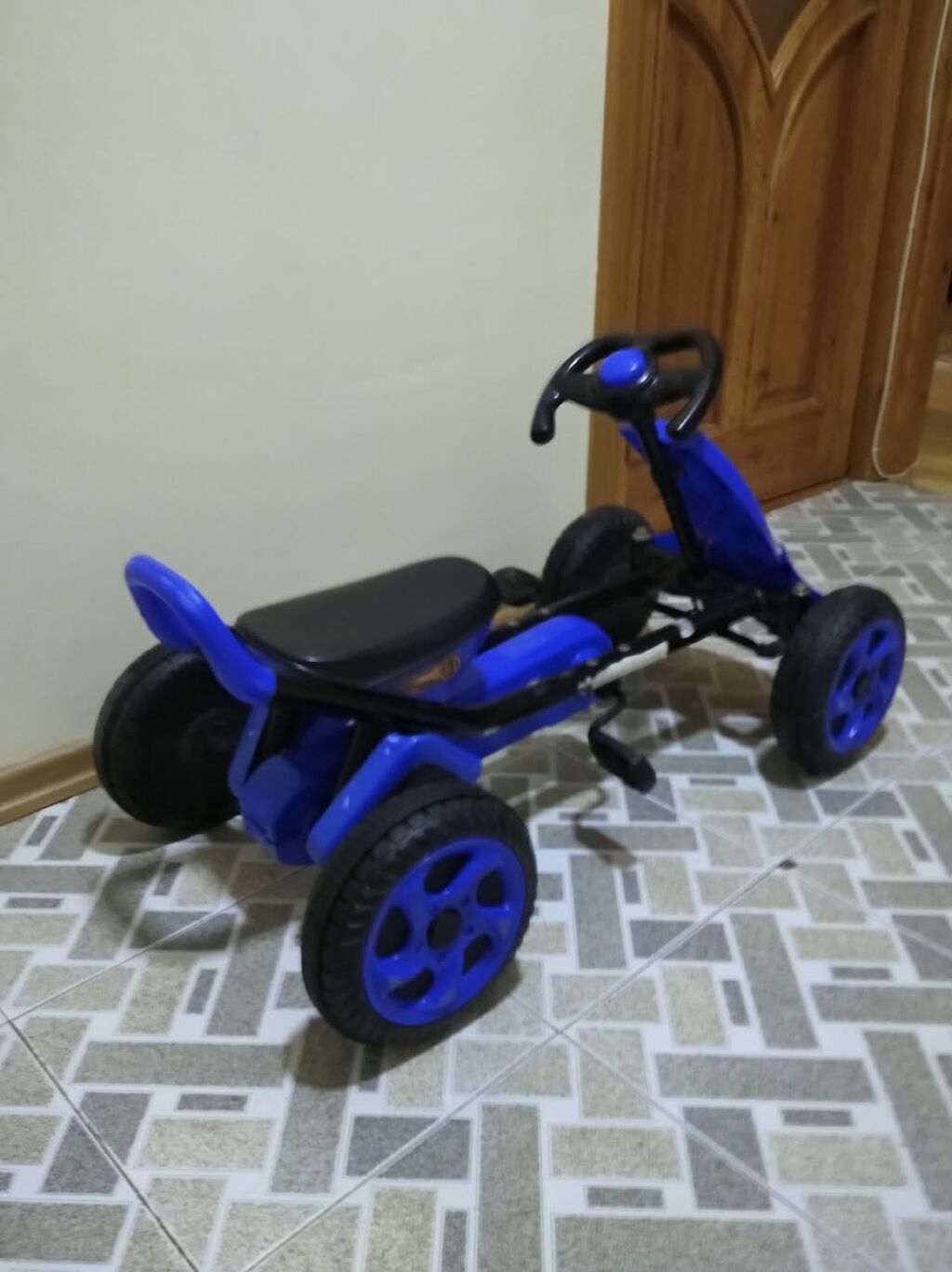 Uşaq pedallı go-kart — mavi rəng — Uşaq nəqliyyatı, Bakı (2)