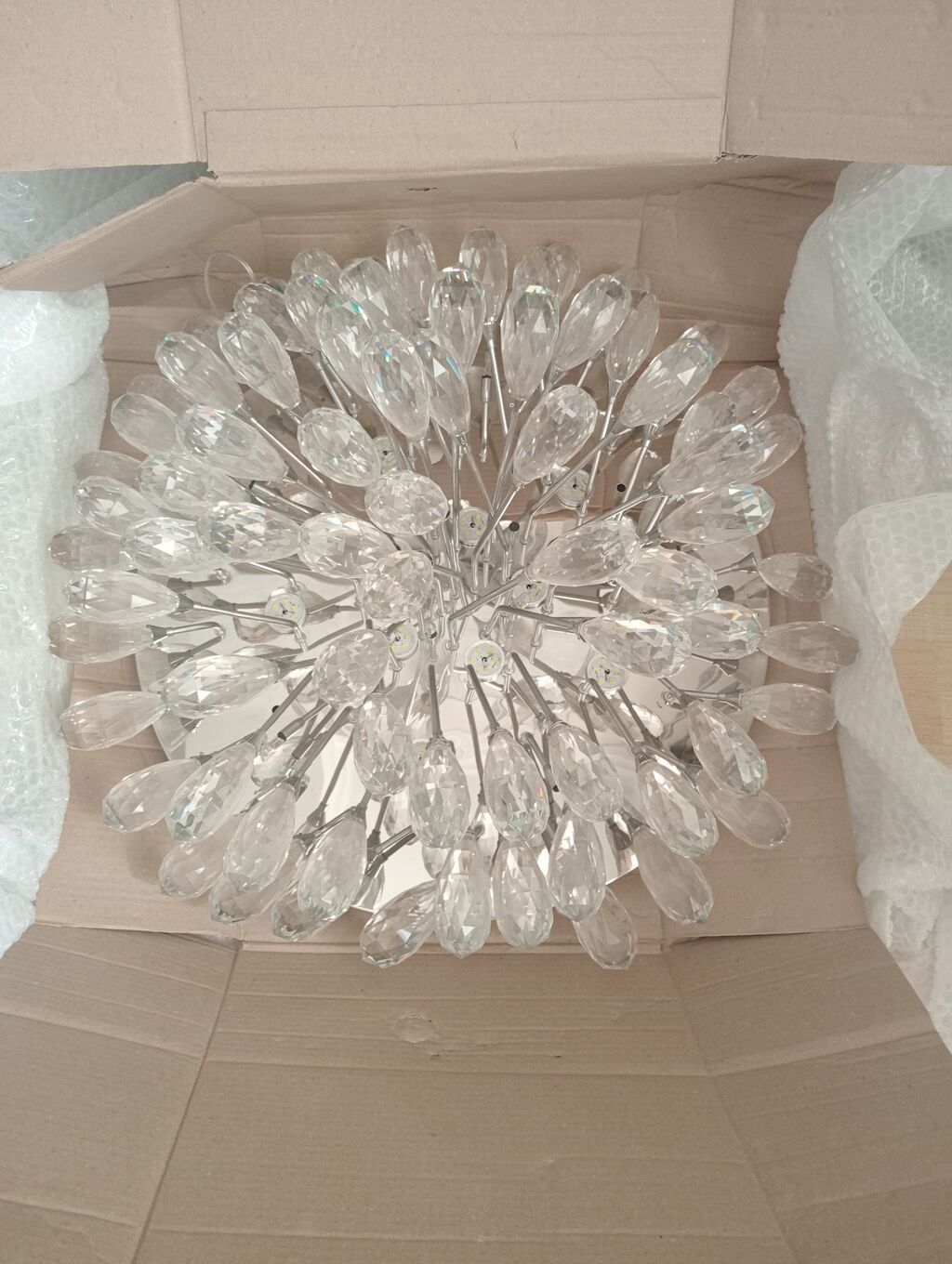 Led Çılçıraq, 4 və daha çox lampa, Xrustal — İşıqlandırma, Bakı (2)