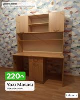 Düz masa, Stulsuz, Polkalı, Siyirməli, Mat laminat — Mebel