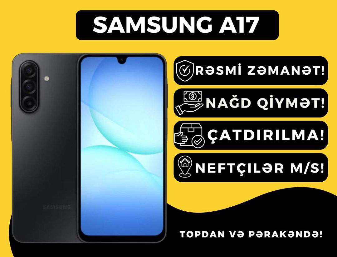 Samsung Galaxy A17 Black 128GB/4GB — Mallar, Bakı