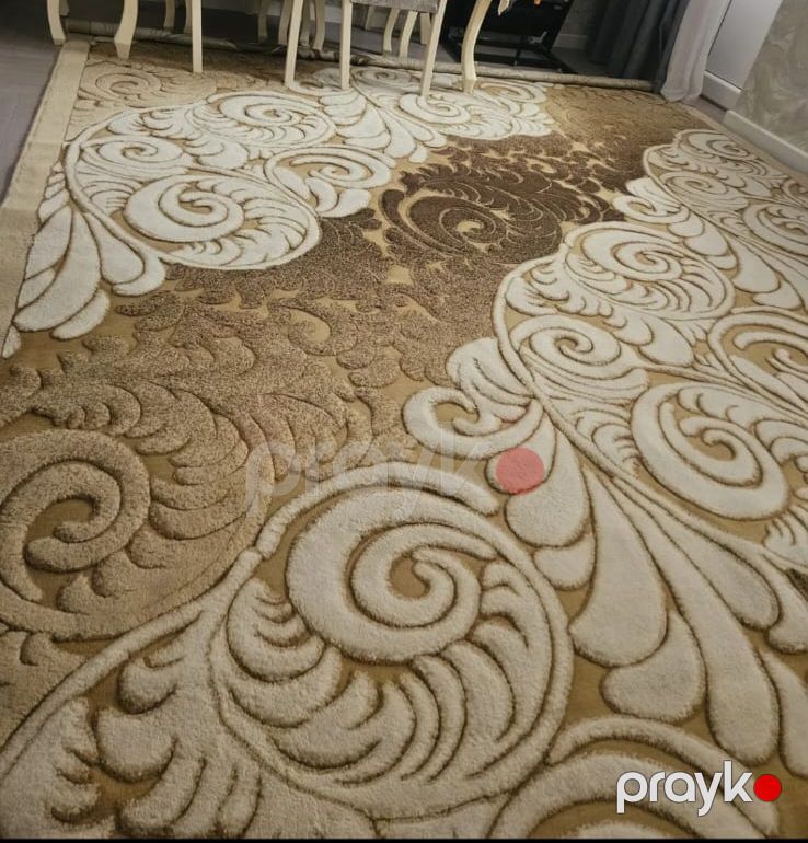 İran Xalçası — 4x3 m, bej-qəhvəyi ornamentli — Xalılar, Sumqayıt