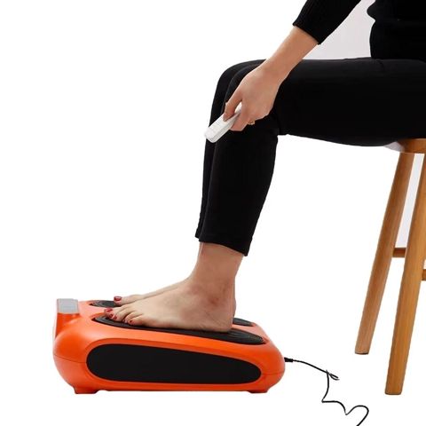 Elektrikli ayaq masaj cihazı — vibrasiyalı platforma, pultlu