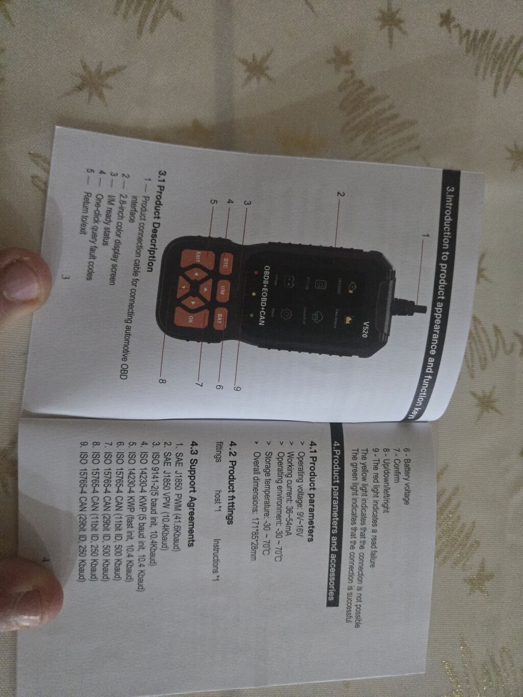 Avto Diaqnostika cihazı V520 (Yeni), Gəncə OBDII/EOBD/CAN uyğun — Avto, Gəncə (4)
