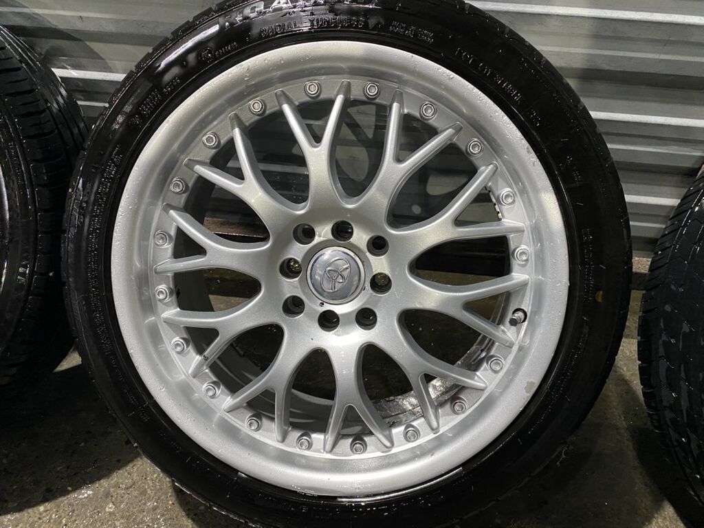 Toyota orijinal yüngül lehimli disk dəsti + təkərlər - Komplekt: 4 — Avto, Bakı (5)