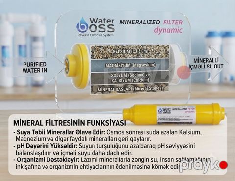Water Boss Reverse Osmosis System – Mineralized Filter Dynamic Məhsul
