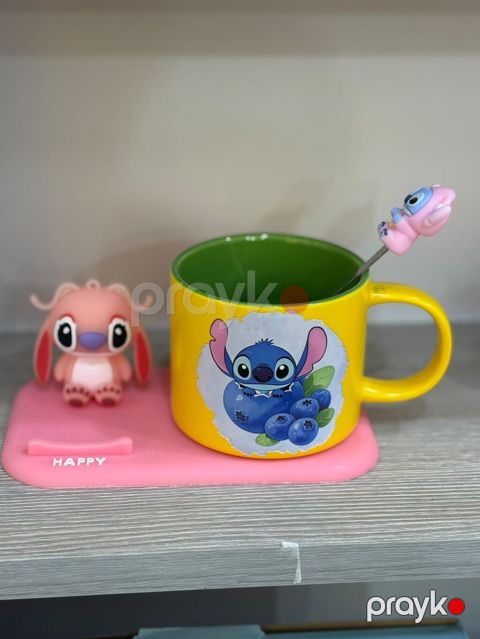 Stitch temalı fincan dəsti - Tərkib: 1 keramika fincan, 1 metal qaşıq — Terane