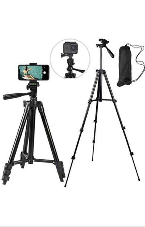 Universal foto/video tripod - 3 bölməli teleskopik ayaqlar, sürətli
