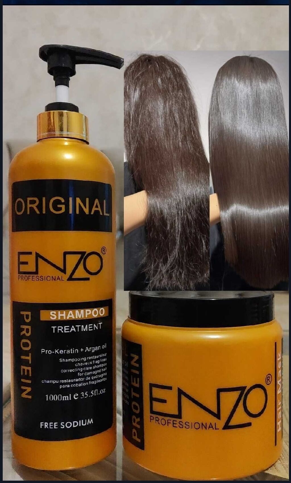 ✨ ENZO Professional Protein Saç Baxım Dəsti ✨ Keratin Maska Sampun — Gözəllik və sağlamlıq, Bakı