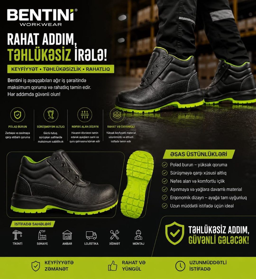 Safety işçi ayaqqabıları — Şəxsi əşyalar, Bakı (2)