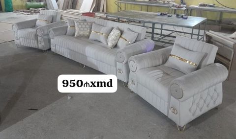 Qonaq otağı üçün 3 parça mebel dəsti - Tərkibi: 1 ədəd 3 nəfərlik