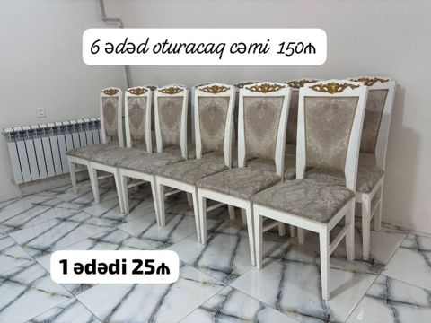 Temiz taxta stullar 6sı 150azn ünvan H. Aslanov. FatiNika — Vasiteci Sekine Xanim — Стулья