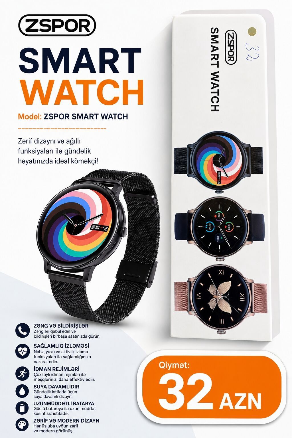 ZSpor Smart Watch Model: ZSPOR SMART WATCH - Zəng və bildirişlər