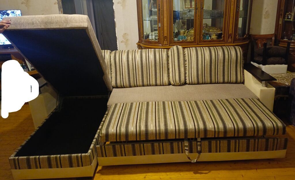 Divan-kravat, İşlənmiş, Açılan, Bazalı, Parça, Çatdırılma yoxdur — Mebel, Bakı (3)