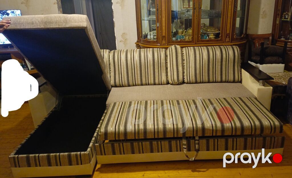 Divan-kravat, İşlənmiş, Açılan, Bazalı, Parça, Çatdırılma yoxdur — Mebel, Bakı (3)