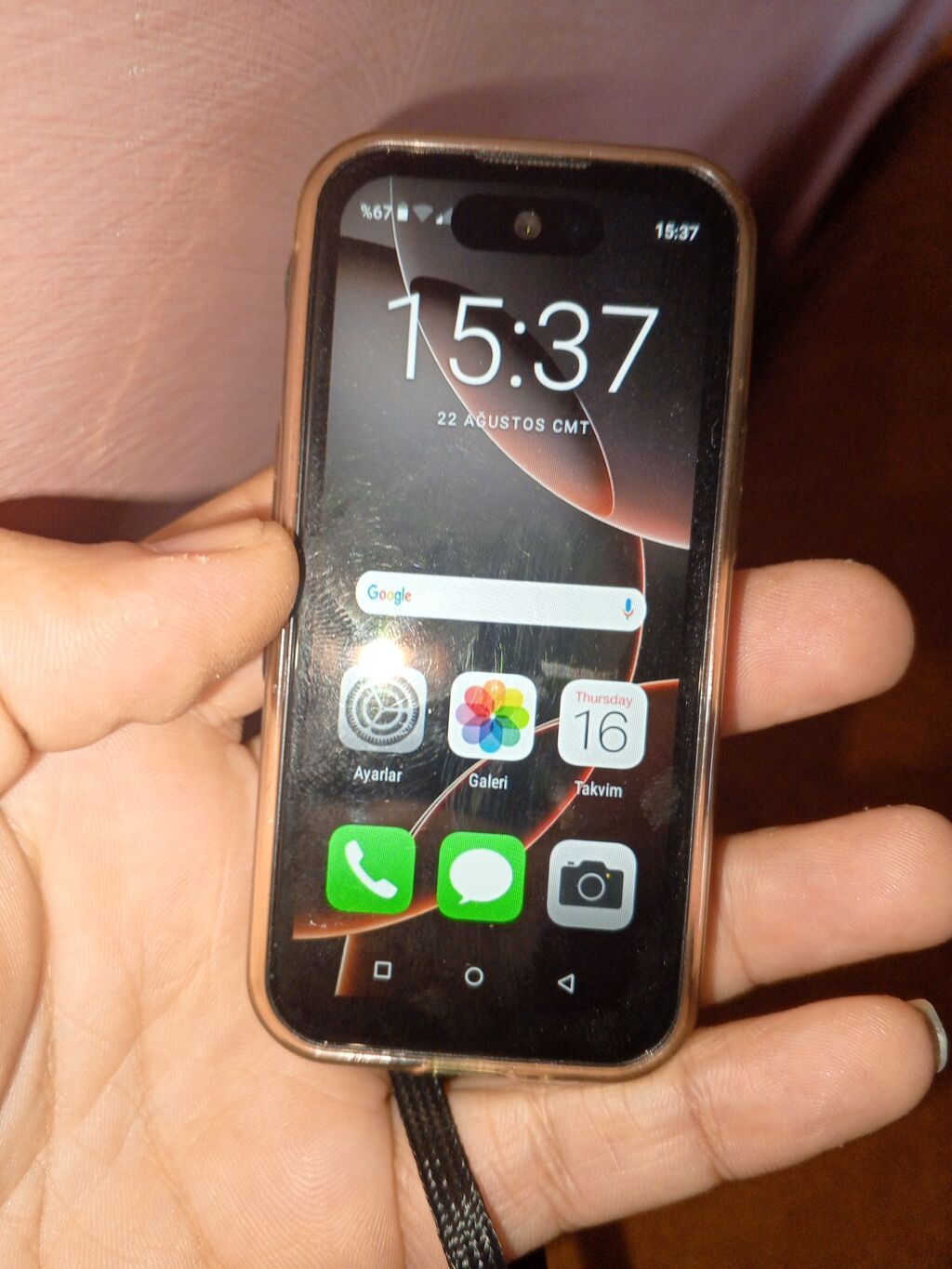 Mini smartfon – Apple üslublu dizayn - Kompakt korpus: ovuca sığan — Elektronika, Gəncə (2)