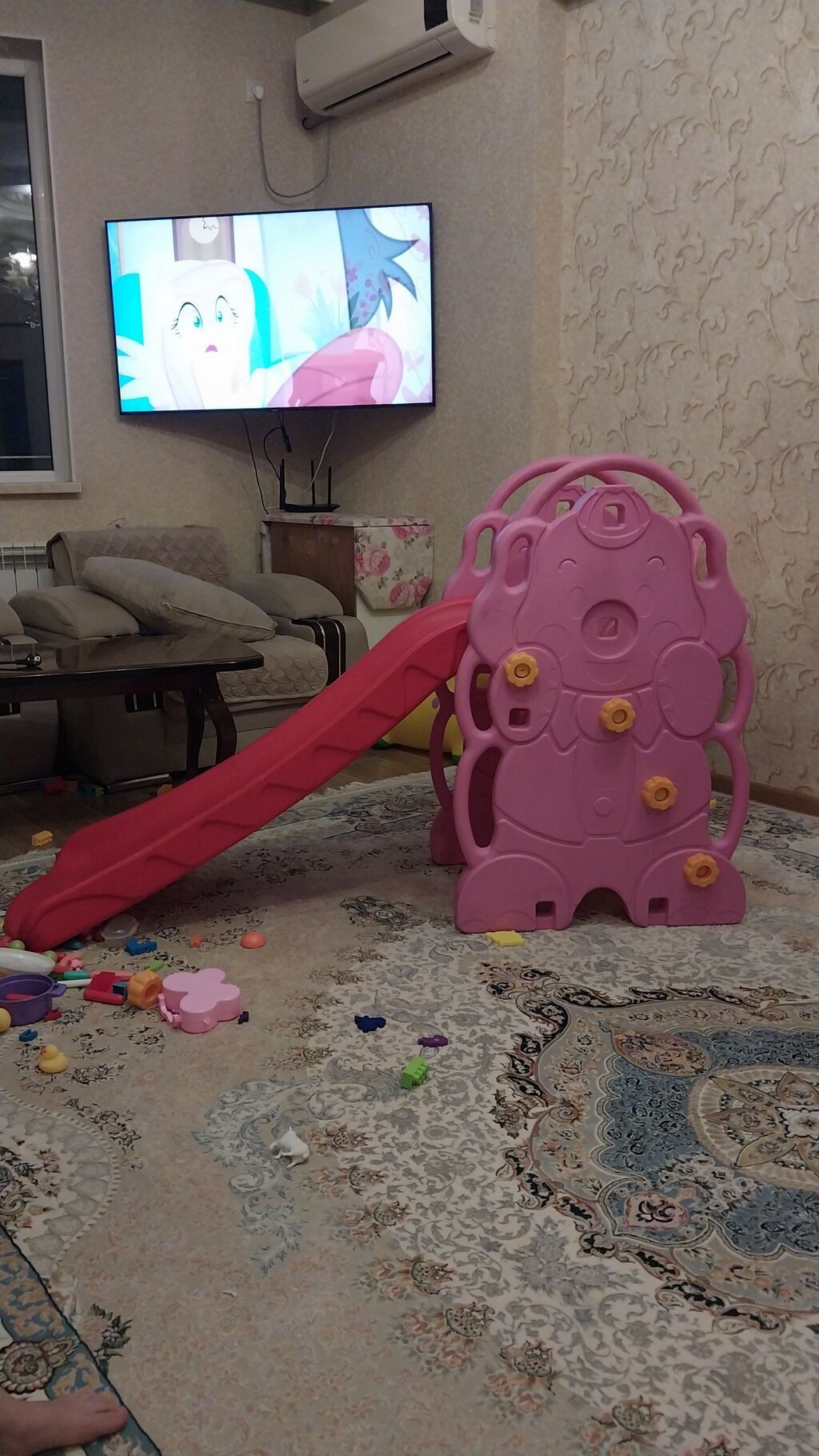 Uşaq üçün daxili sürüşkən – plastik konstruksiya - Rəng — Mebel, Masazır (4)