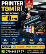 PRINTER XİDMƏTLƏRİ – Bakı daxili səyyar xidmət - Katrıc dolumu – cəmi — Xidmətlər