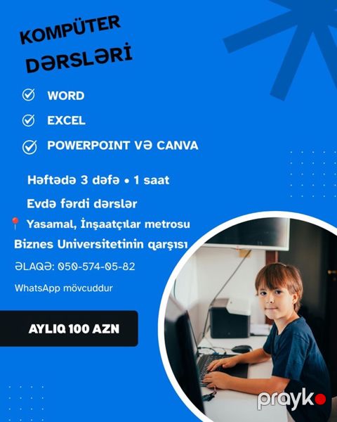 Kompüter kursu: Microsoft Office, Fərdi — Bakı