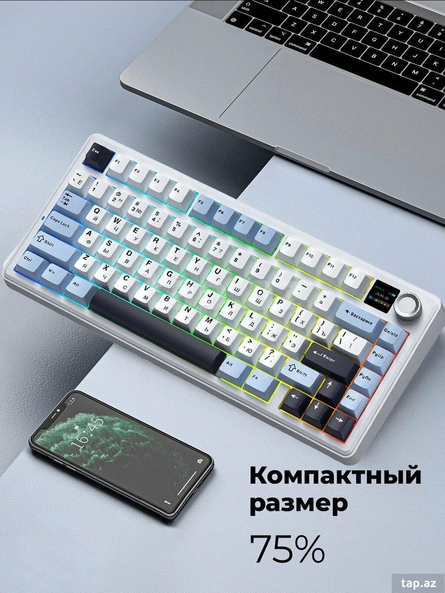 AULA F75 MAX Blue Purle White Mechanical Gaming Keyboard — Elektronika, Bakı (2)