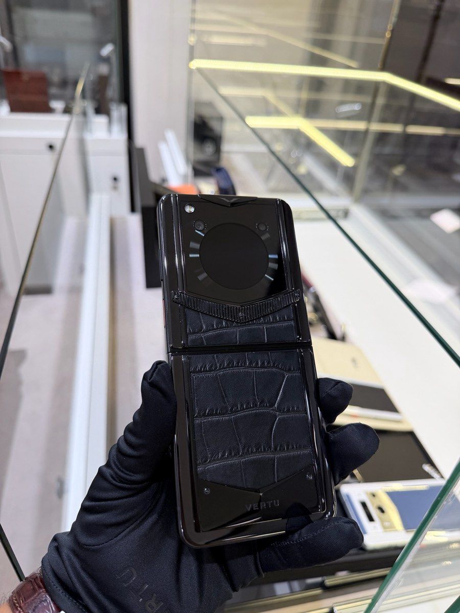 Vertu Ironflip Alligator Skin Basalt Black 512GB/12GB — Mallar, Bakı (4)