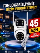 Təhlükəsizlik kamerası Xüsusiyyətlər: - 2 linzalı quruluş – geniş və — Камеры видеонаблюдения