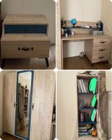 Uşaq otağı mebel dəsti (komot, yazı masası, dolabı, kitab rəfi) — Children's furniture sets