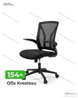 Ofis kreslosu - Ergonomik dizayn: bel dəstəkli mesh kürsəlik hava — Mebel