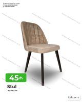 Stul – 40×45 sm - Yumşaq, komfortlu oturacaq və bel hissəsi - — Furniture