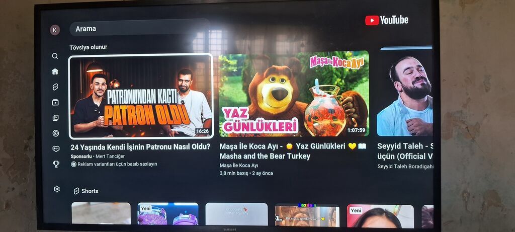 İşlənmiş Televizor Samsung LED ekran 4K (3840x2160) — Televizorlar, Pirəkəşkül (3)