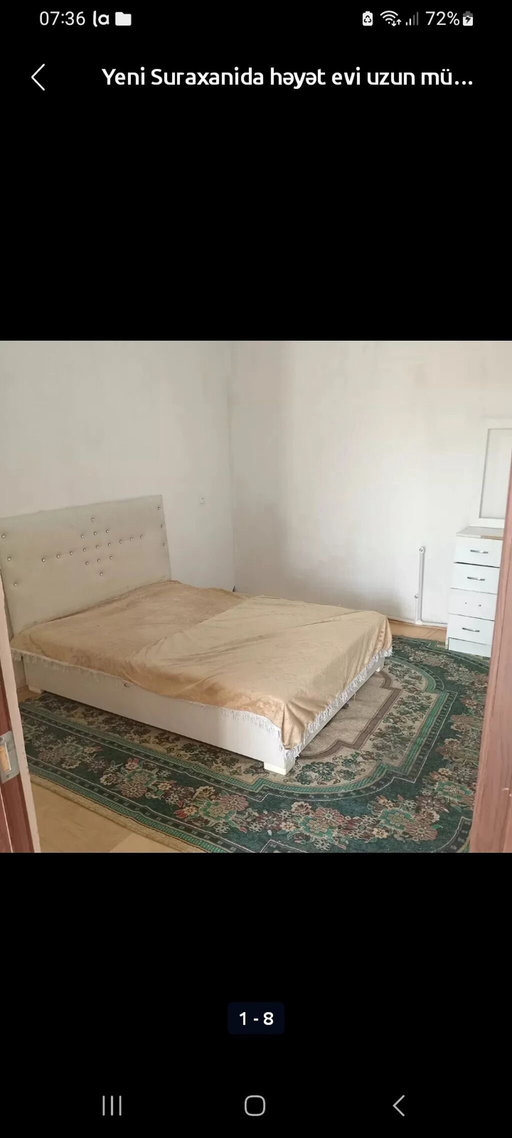 KİRAYƏ VERİLİR. Yeni Suraxanida 2 otaqli əşyali evdi. İnterneti,kombi