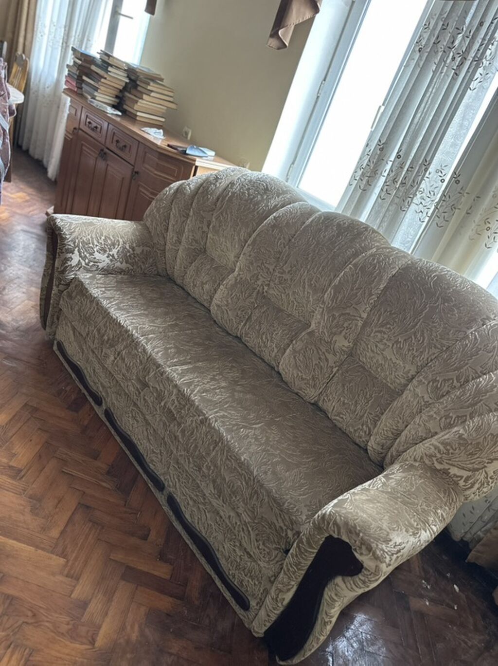 Yumşaq mebel dəsti – 1 divan 195 sm + 2 kreslo 90 sm - Rəng: açıq — Mebel, Bakı (5)