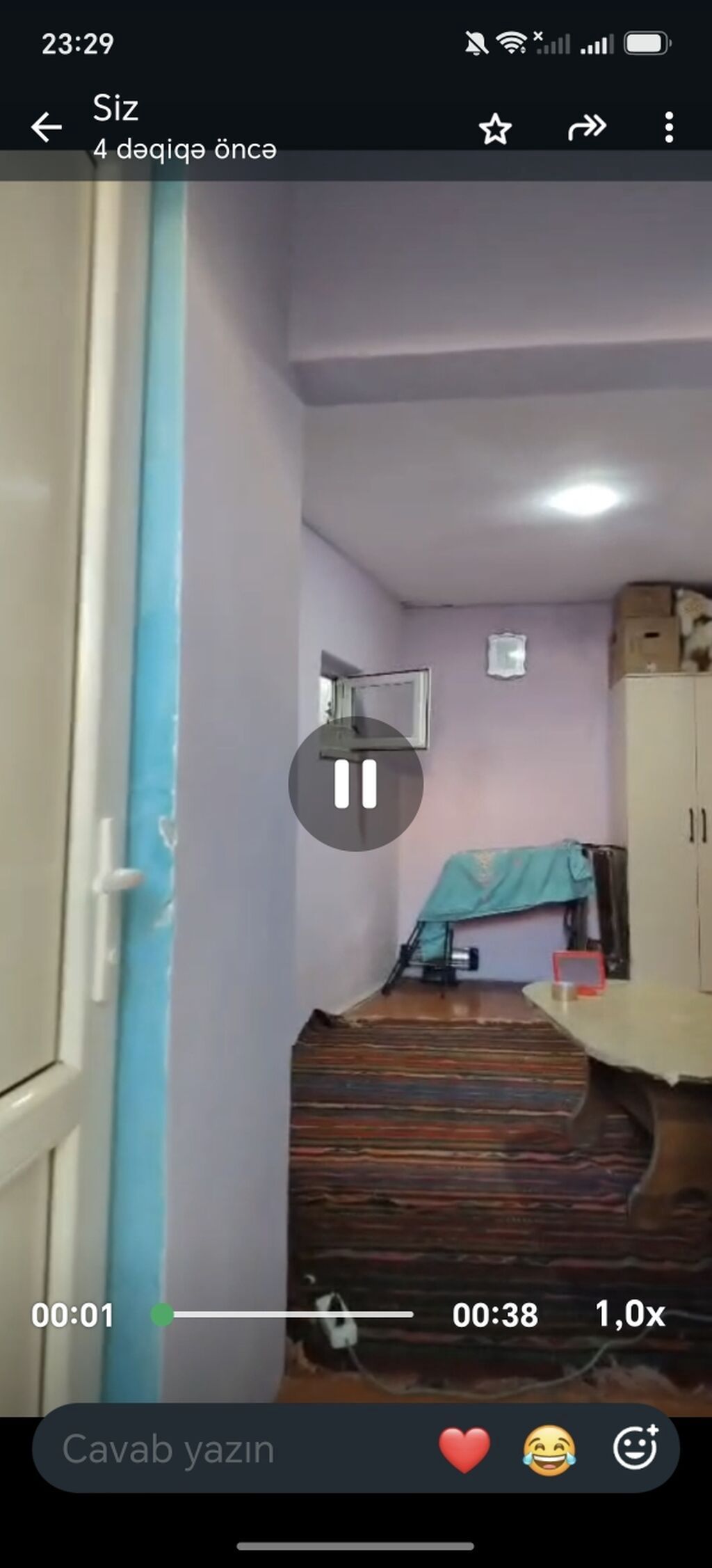 1 otaqlı studiya tipli kiçik mənzil/otaq icarəsi üçün təqdim olunur