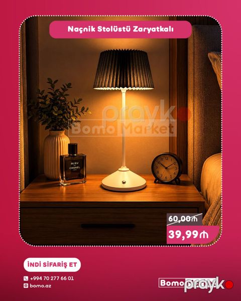Naçnik stolüstü zaryadkalı lampa — Bakı