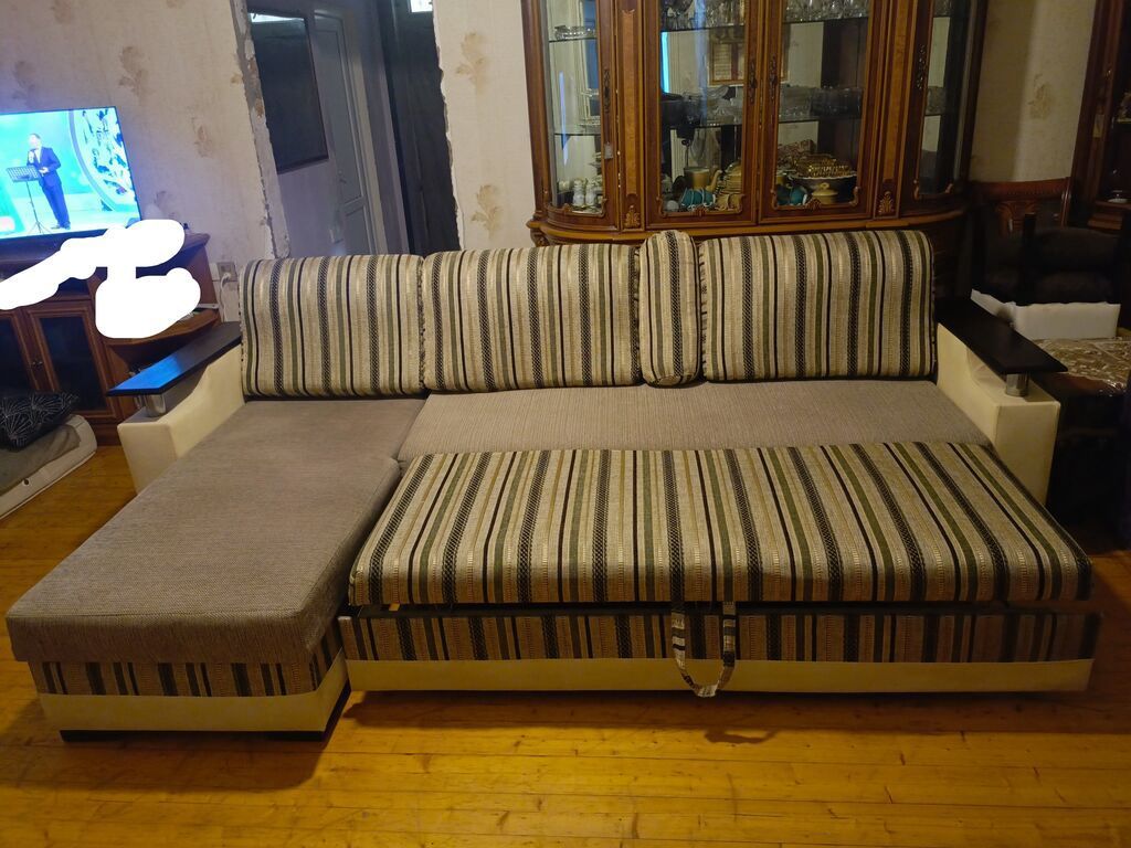 Künc divan, İşlənmiş, Açılan, Bazalı, Parça, Çatdırılma yoxdur — Mebel, Bakı (9)