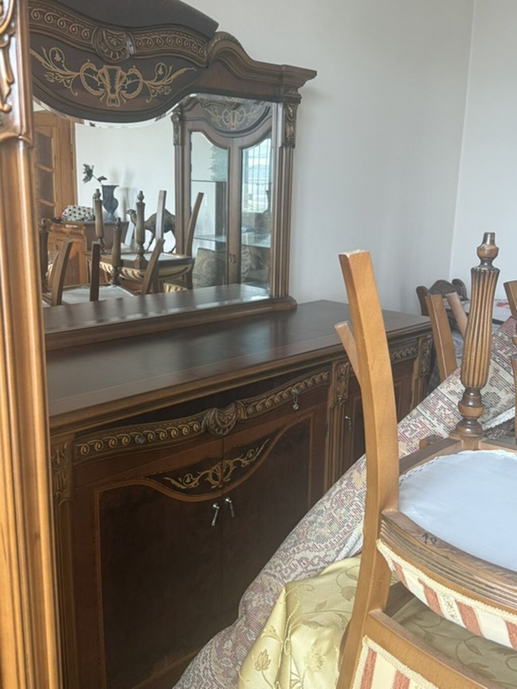 Klassik üslubda taxta qonaq otağı mebel dəsti - Material: keyfiyyətli — Mebel, Bakı (6)