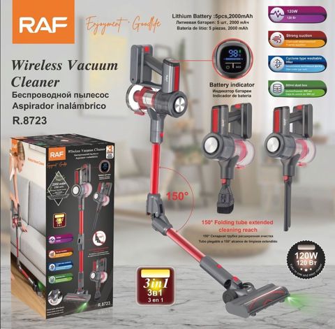 RAF Wireless Vacuum Cleaner R.8723 – simsiz, yüngül və çoxfunksiyalı