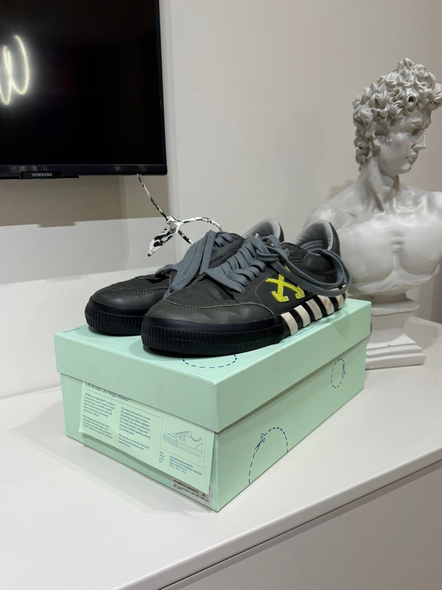 İdman ayaqqabısı Off-White Low Vulc Grey Green Fluo — Şəxsi əşyalar, Bakı (2)
