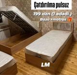 Tək nəfərlik yataq dəsti – baza + matras - Açılan (qaldırılan) baza — Mebel