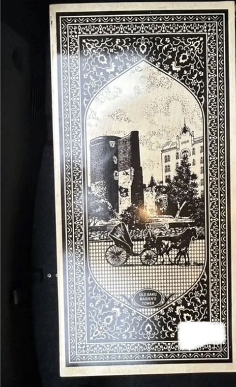 Bakı temalı taxta nərd/şahmat dəsti