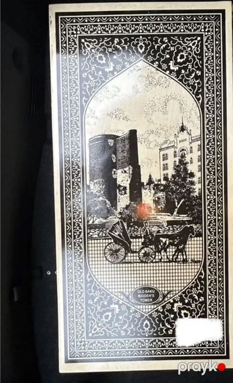 Bakı temalı taxta nərd/şahmat dəsti — Bakı