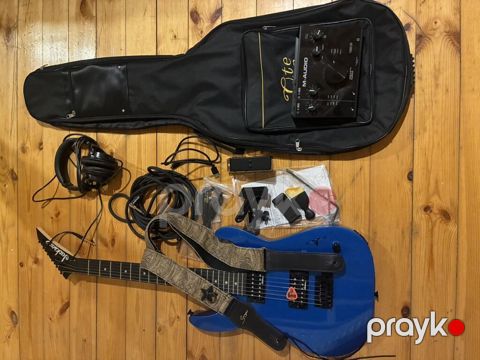 Elektrik gitara dəsti - Jackson mavi elektrik gitara
