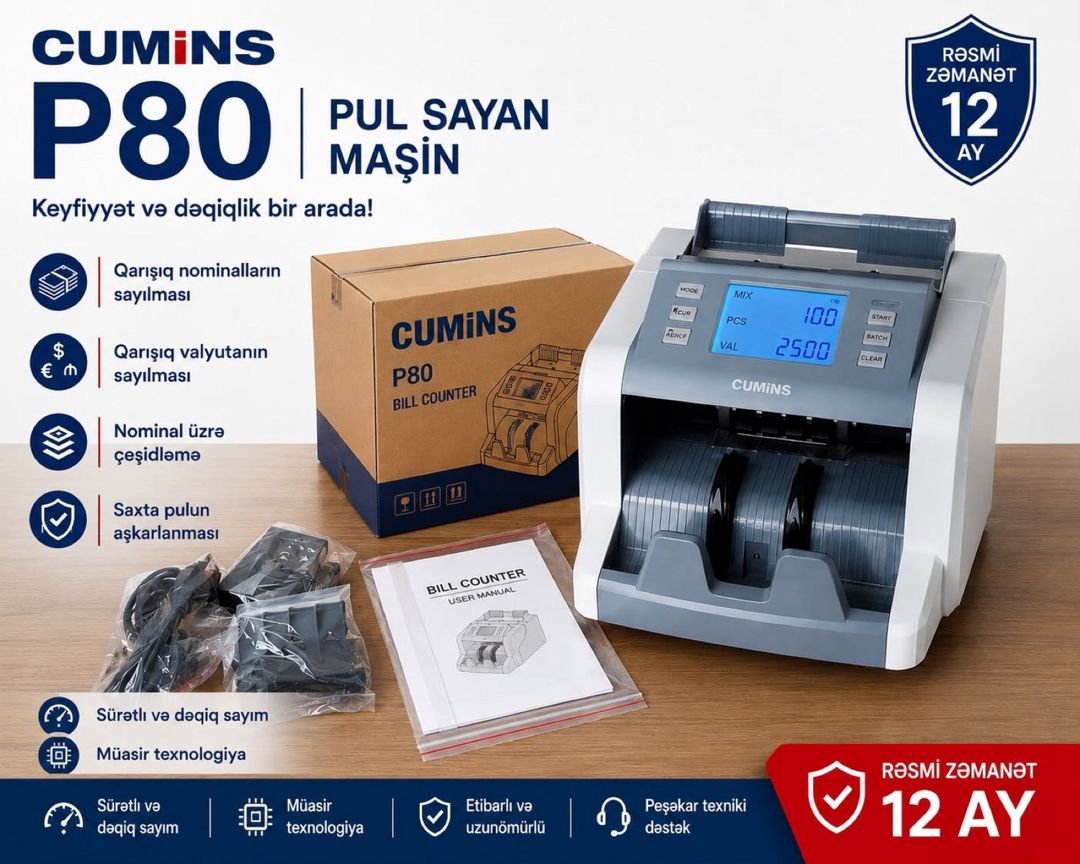 Pul sayan aparat Cumins P80 — Mallar, Bakı