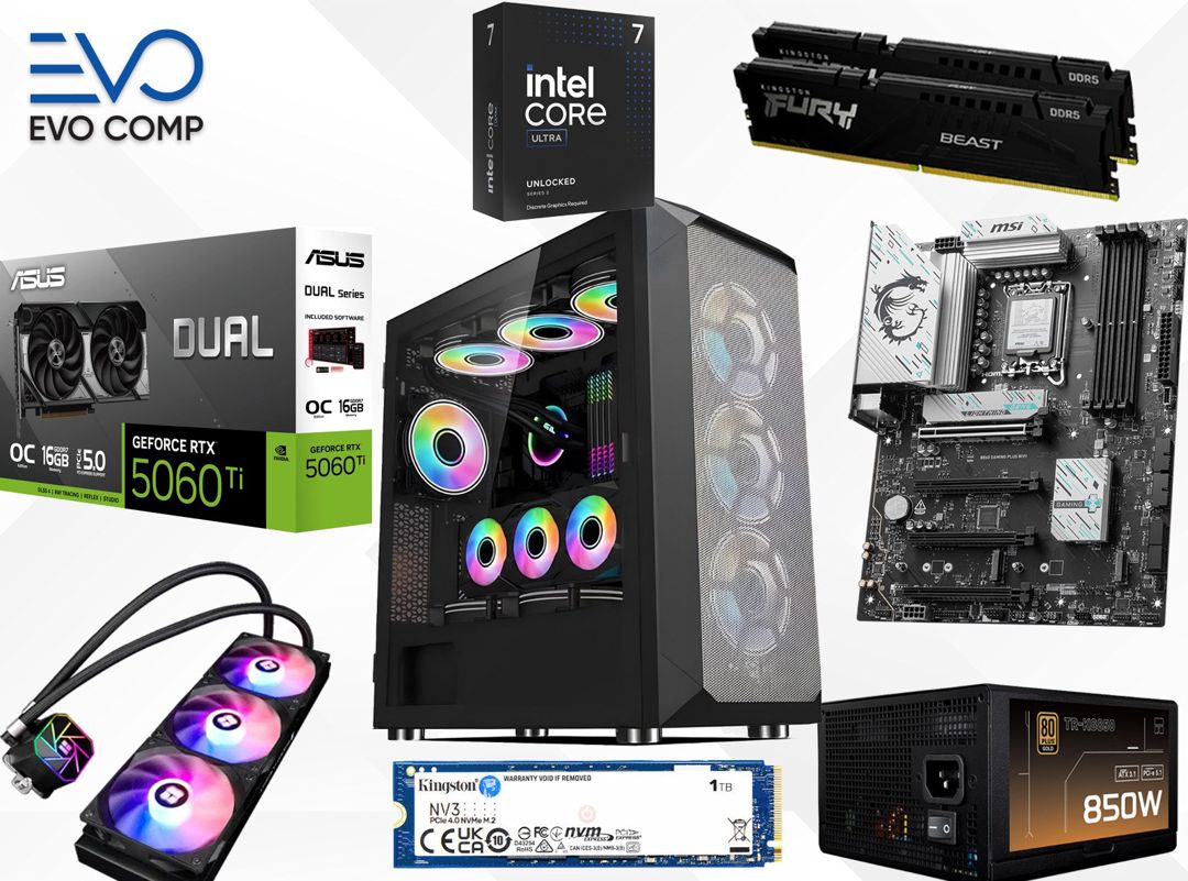 Evo ShadowSovereign RTX 5060Ti 16GB | Ultra 7 265KF | 32GB | 1TB - Gaming PC — Masaüstü kompüterlər, Bakı