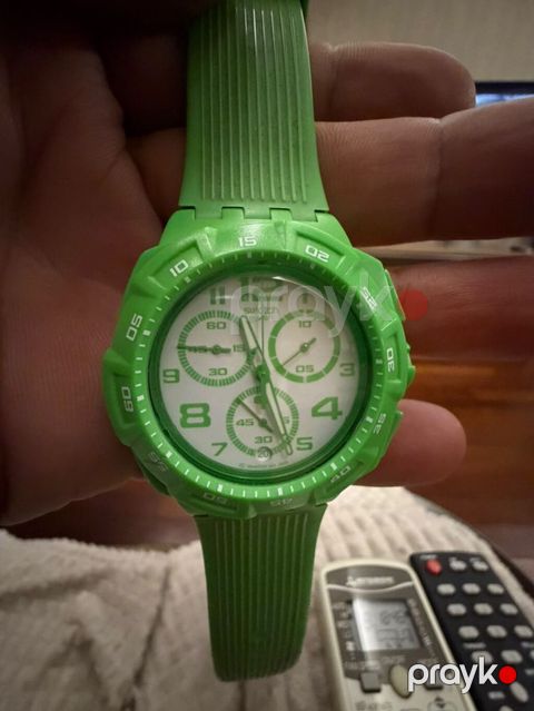 Swatch Originals Chrono – yaşıl rəngli qol saatı