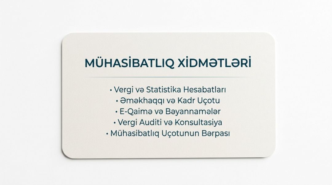 Mühasibatlıq xidmətləri — Mallar, Bakı