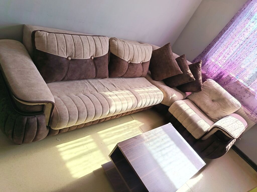Künc divan dəsti - Tərkib: 1 ədəd geniş künc divan + 1 ədəd bərk — Divanlər, Xızı (4)
