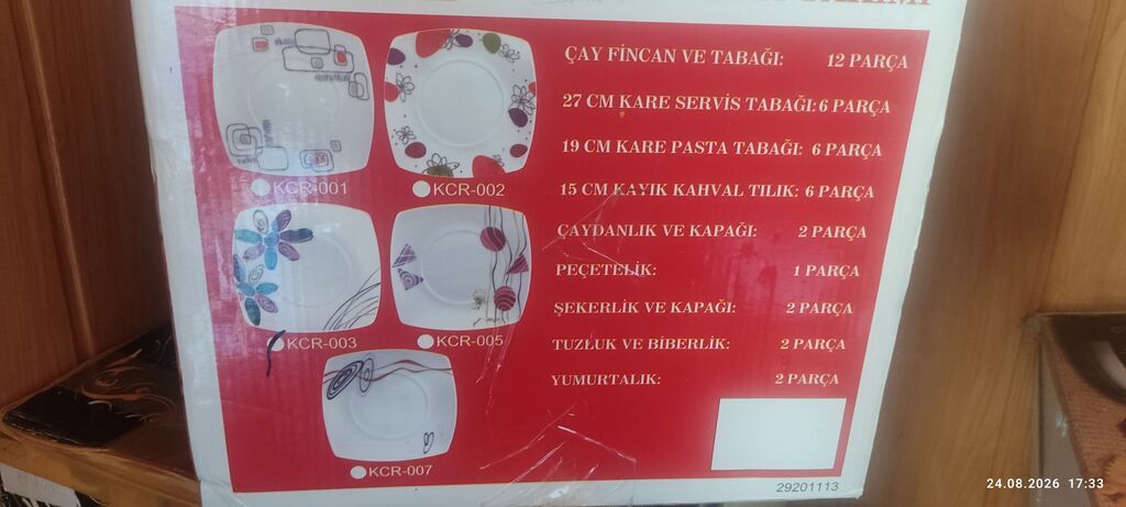 Nahar dəsti, Farfor, 6 nəfərlik, Türkiyə — Mallar, Bakı (4)